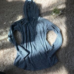 Cozy and Roxy Heathered Blue Women's athletic fleece sporty Hoodie heathered blu